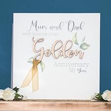 Mum and Dad 50th Golden Anniversary Card
