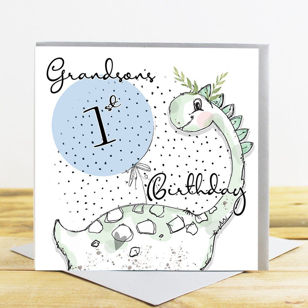 1st Birthday Card- Grandson