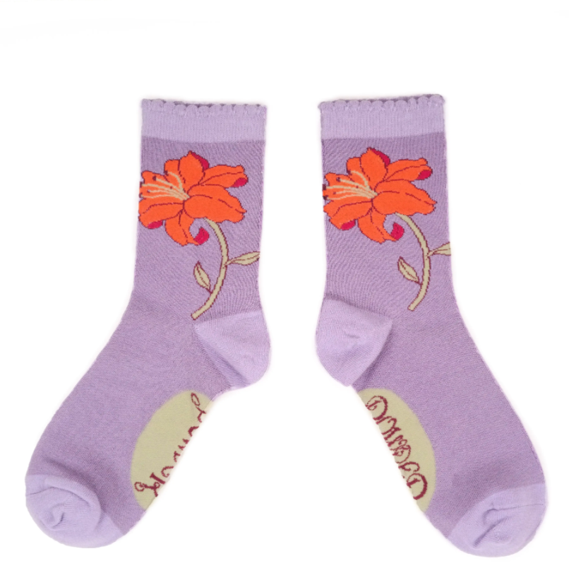 Lilac Lily Ankle Socks