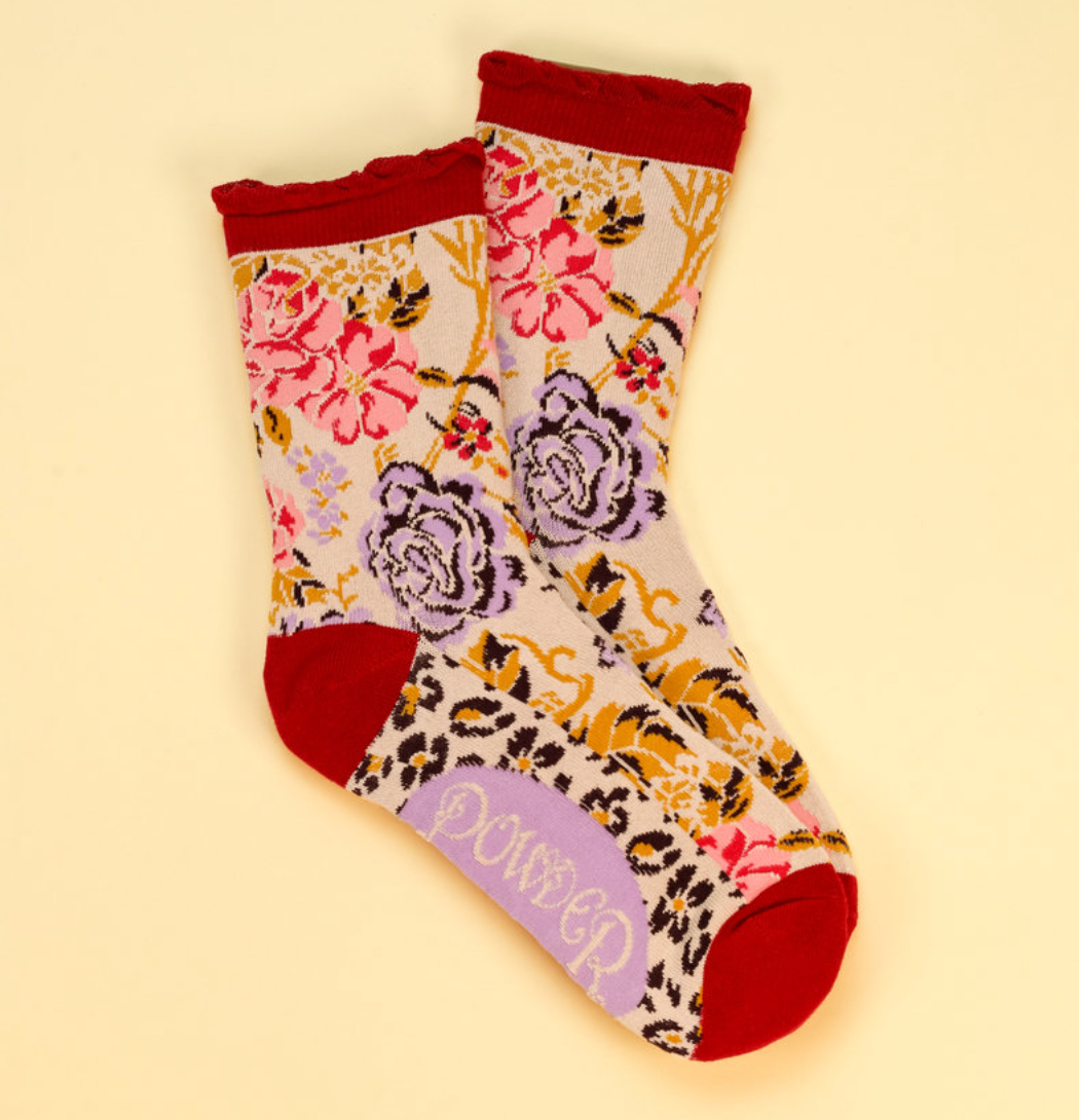 Floral Stencil Socks