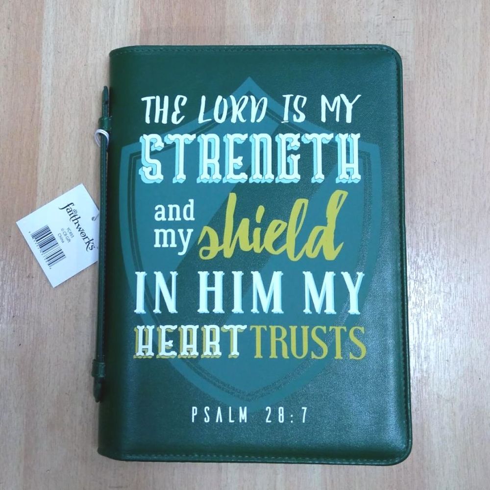 The Lord is my strength Psalm 28:7 Bible Cover