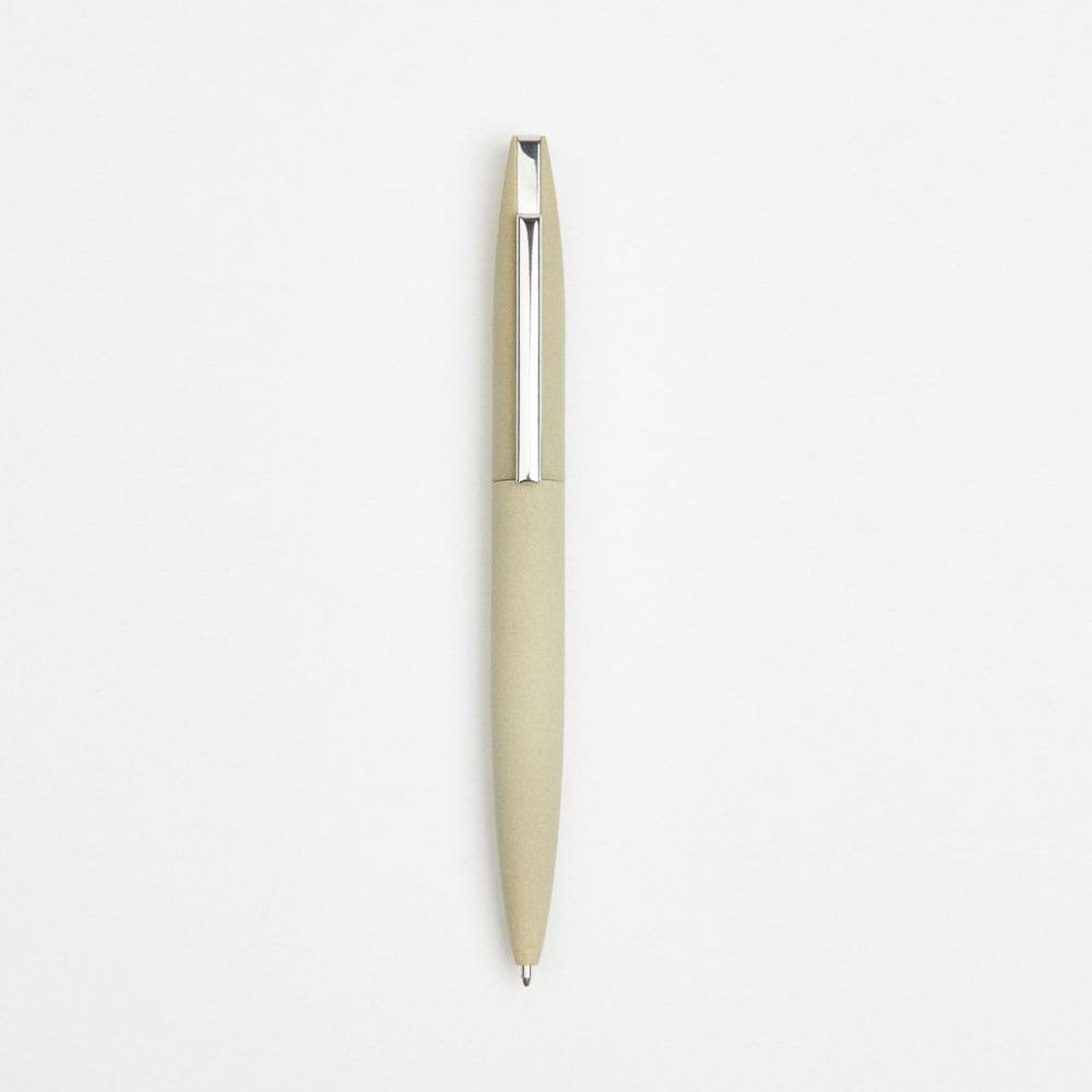Contrasting Soft Touch Blade Ball Pen- Stone