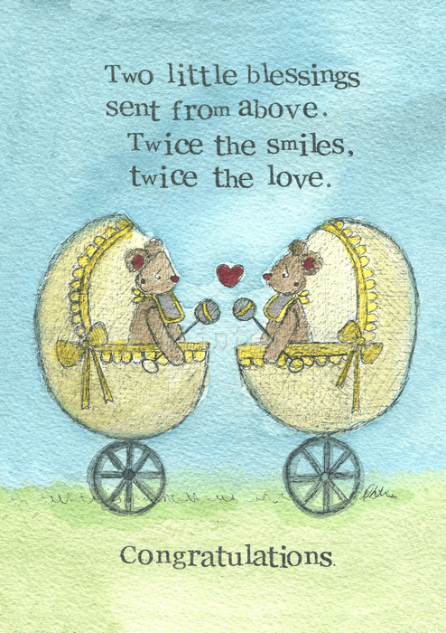 Twice the love (Twins) Card