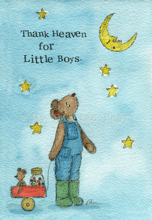 Thank Heaven for Little Boys- Framed Print