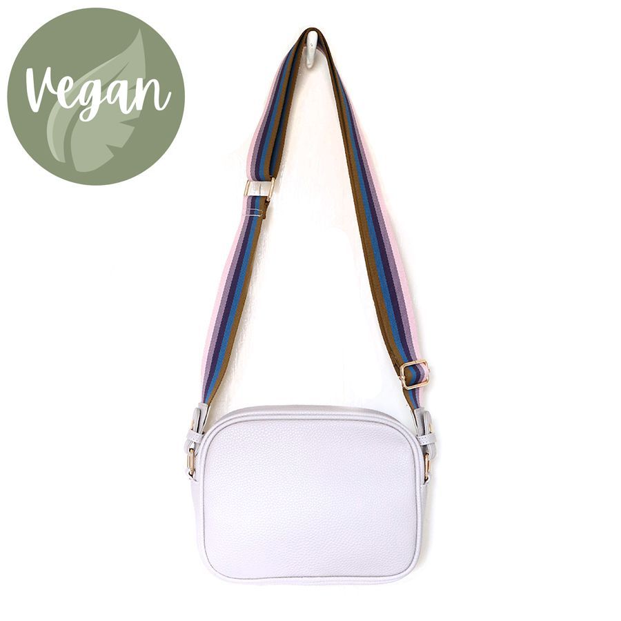 Vegan Leather camera bag- Pale Grey