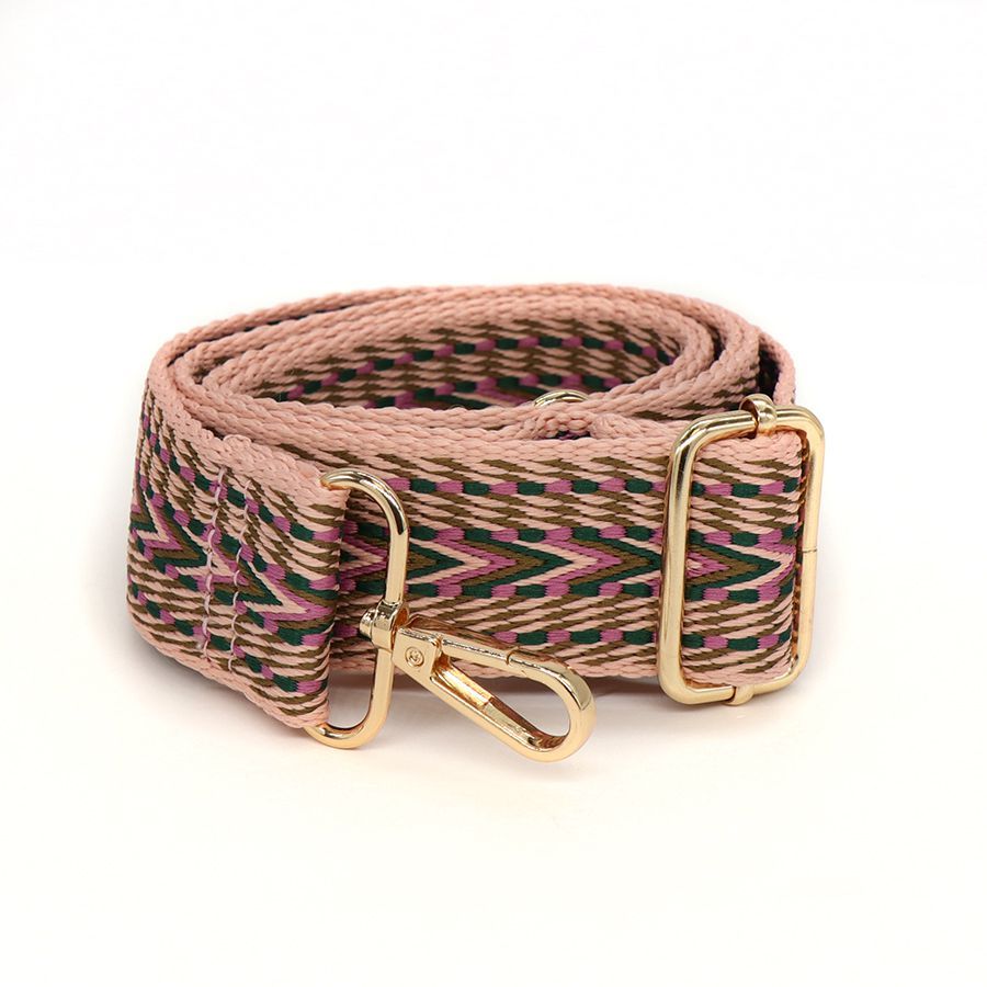 Pink mix jazzy woven bag strap (1.5 inch wide)