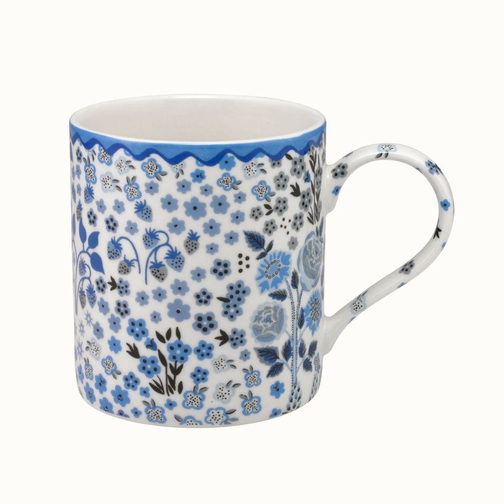 Artist Kingdom Ditsy Blue Rosie Fine China Mug