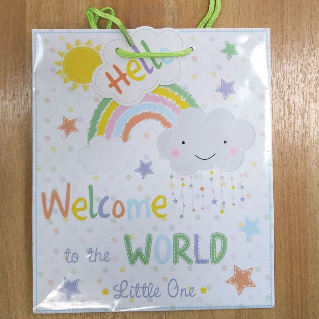 Welcome to the world rainbow Baby Gift Bag (Medium)