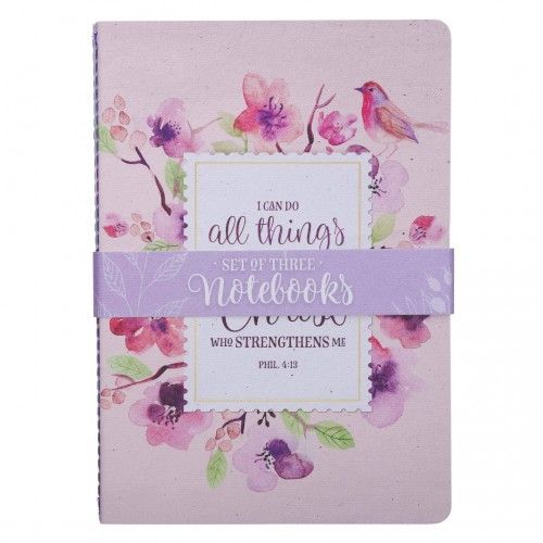 Floral Notebooks (Set of 3) With Verses