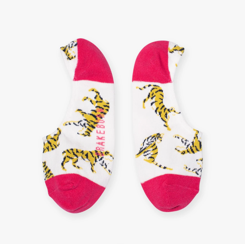 Cream Tiger Trainers Socks