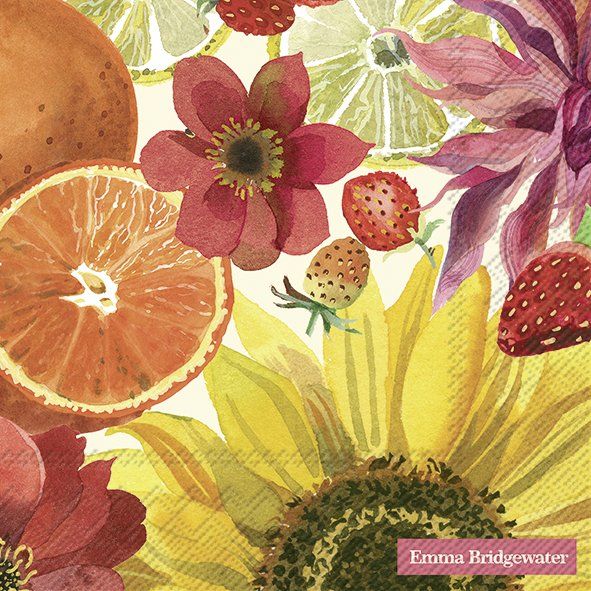Fruits and Flowers Napkins- Emma B
