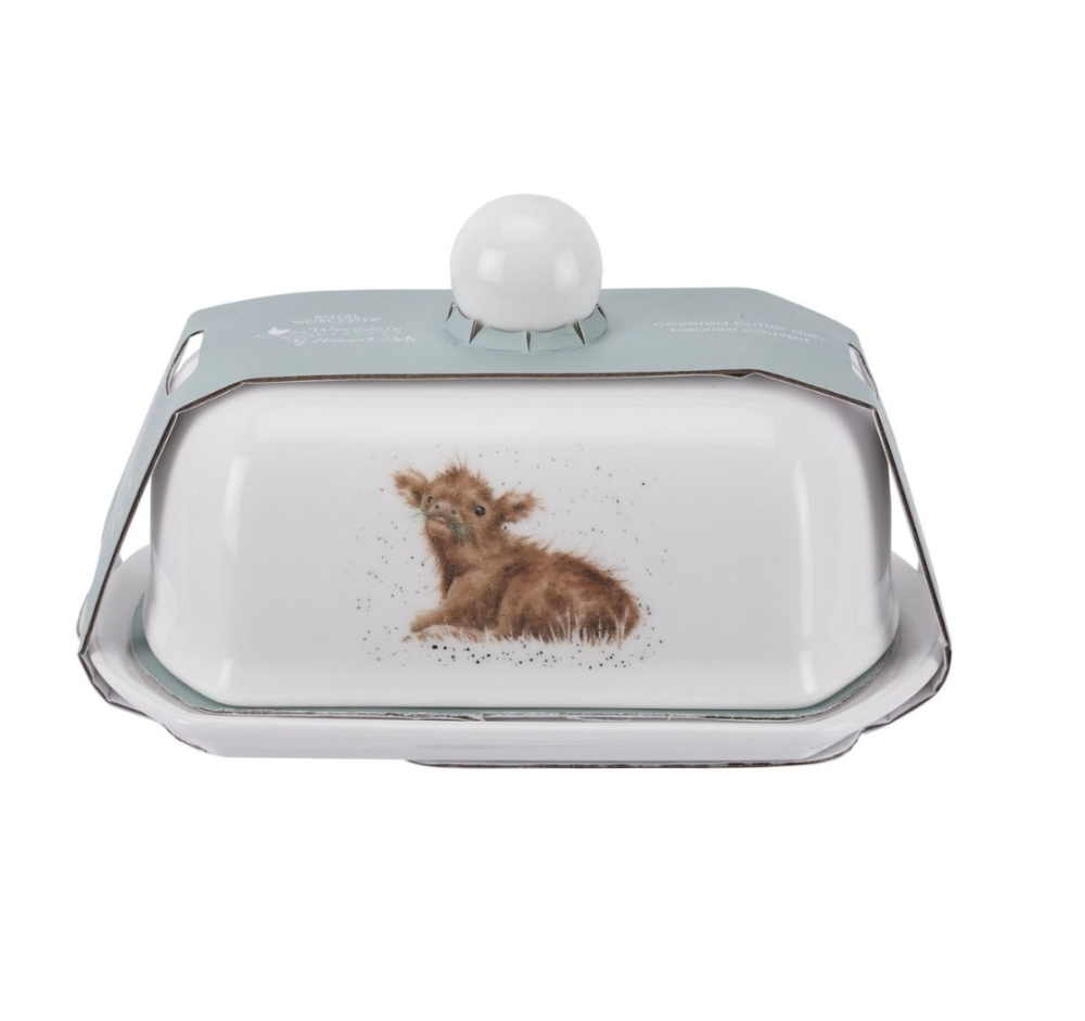 Calf Covered Butter Dish