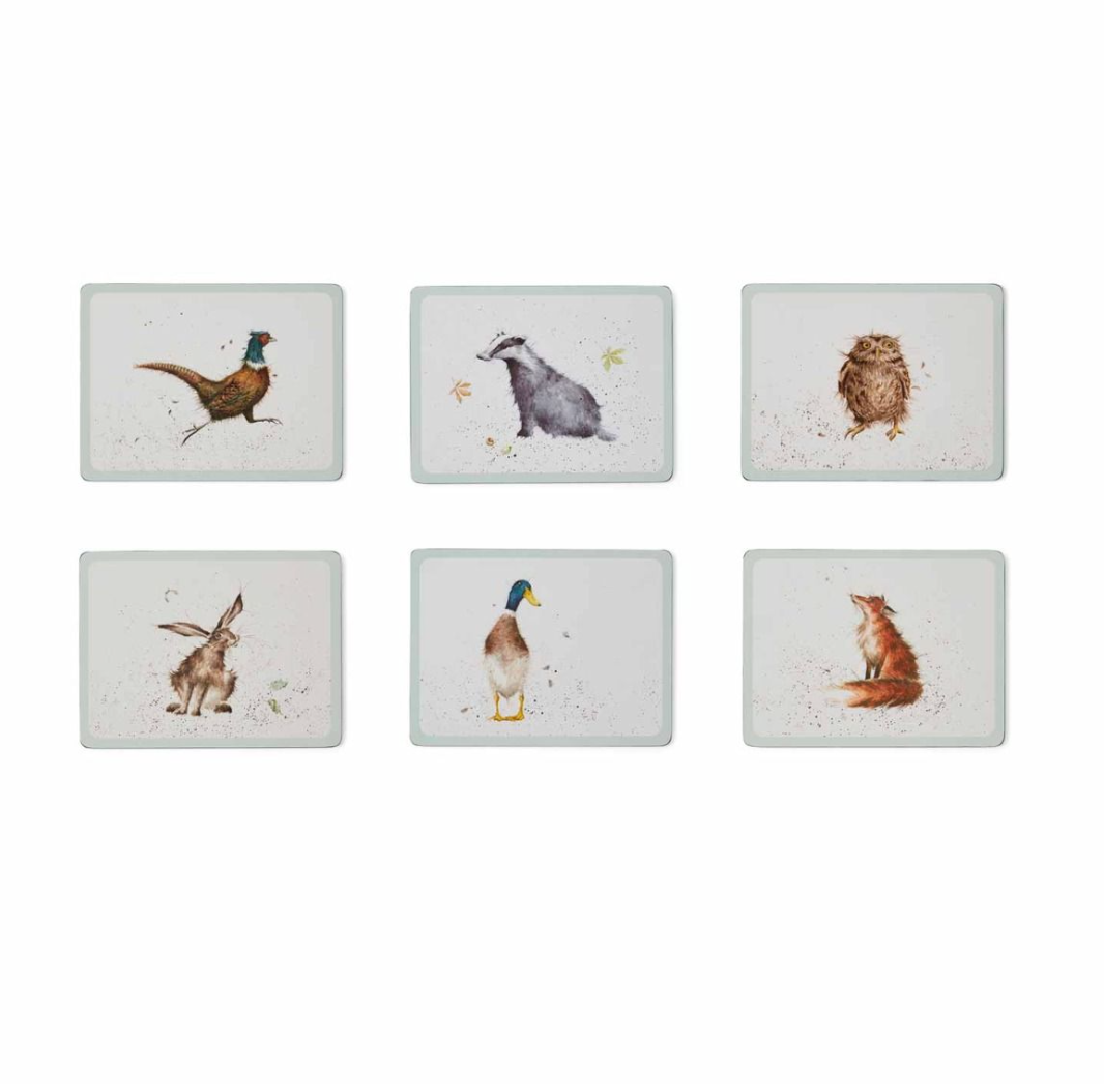 Pimpernel Wrendale Designs Placemats Set of 6- Various Animals