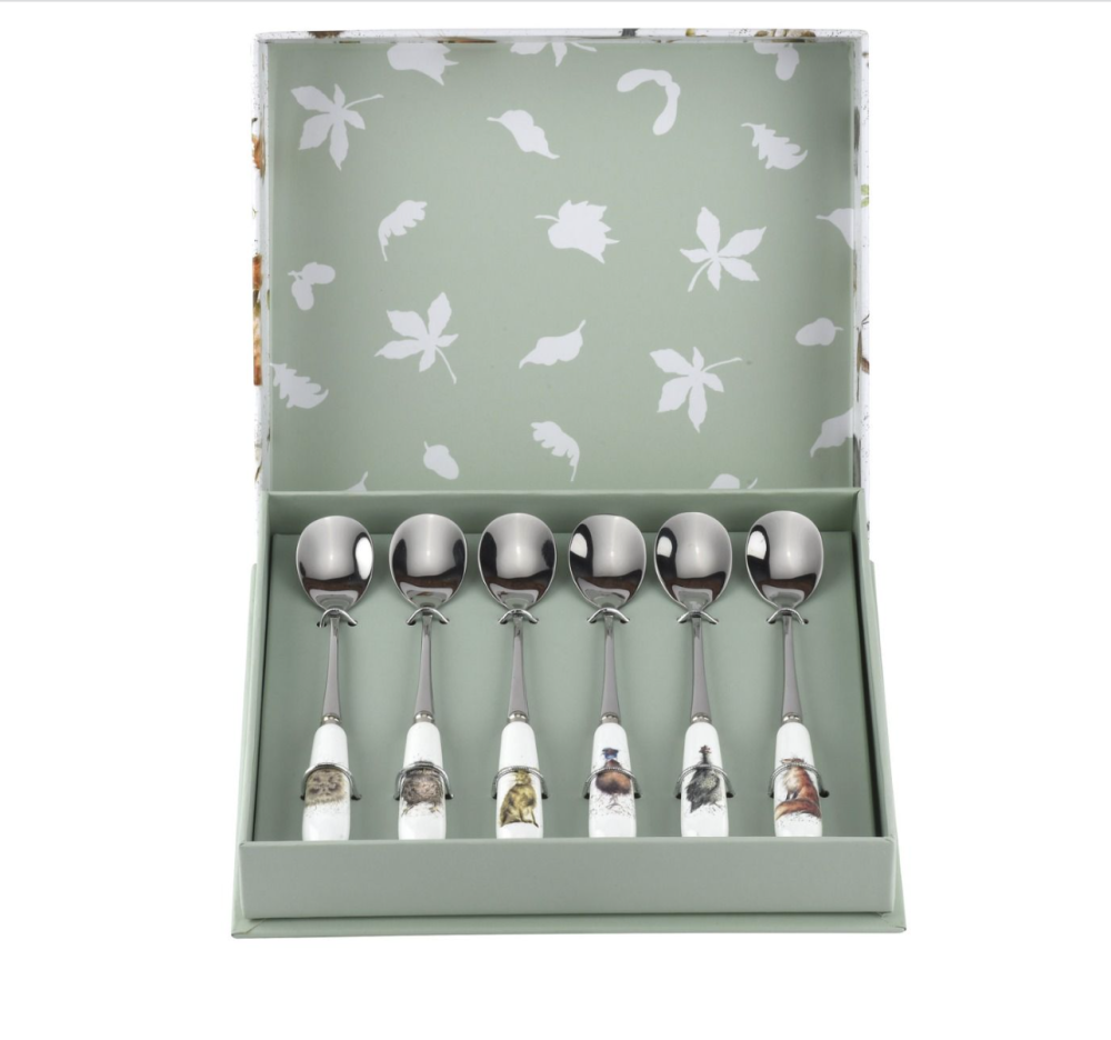 Royal Worcester Wrendale Designs Tea Spoons Set of 6 (Various Animals)