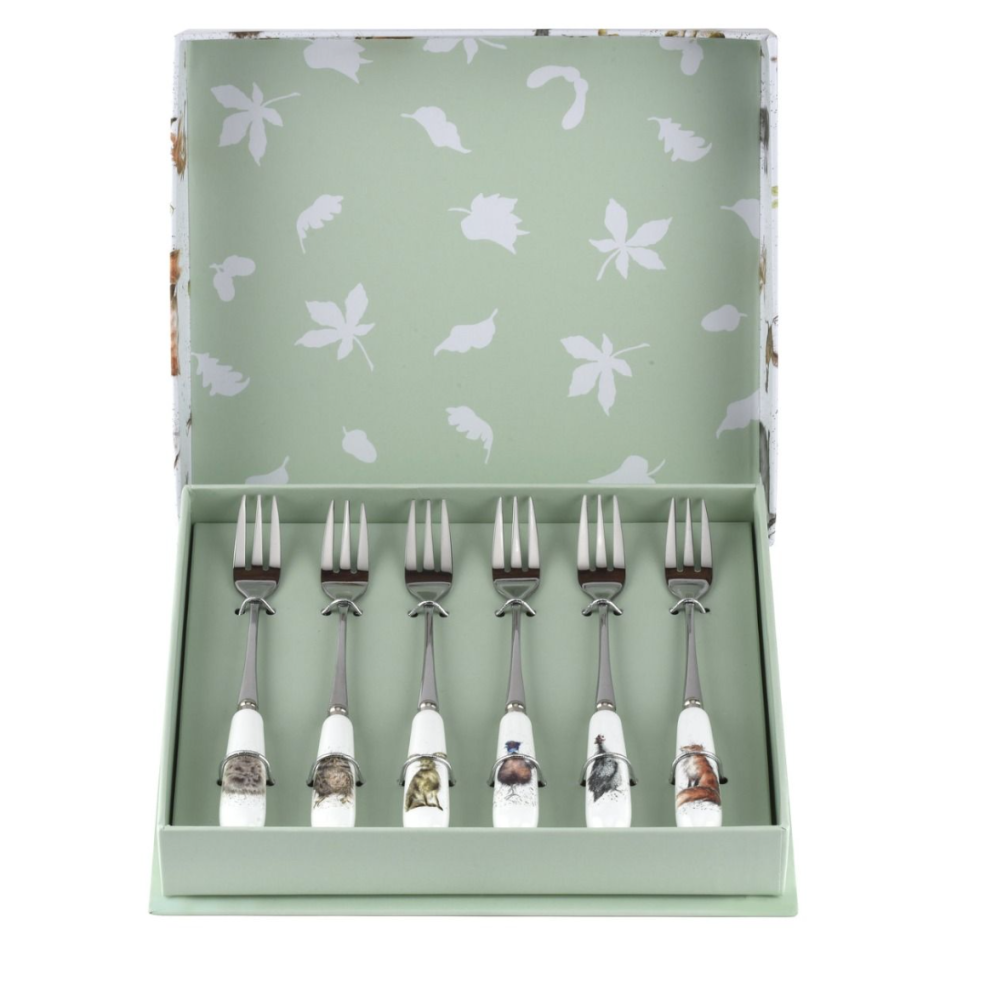 Royal Worcester Wrendale Designs Pastry Forks Set of 6 (Various Animals)