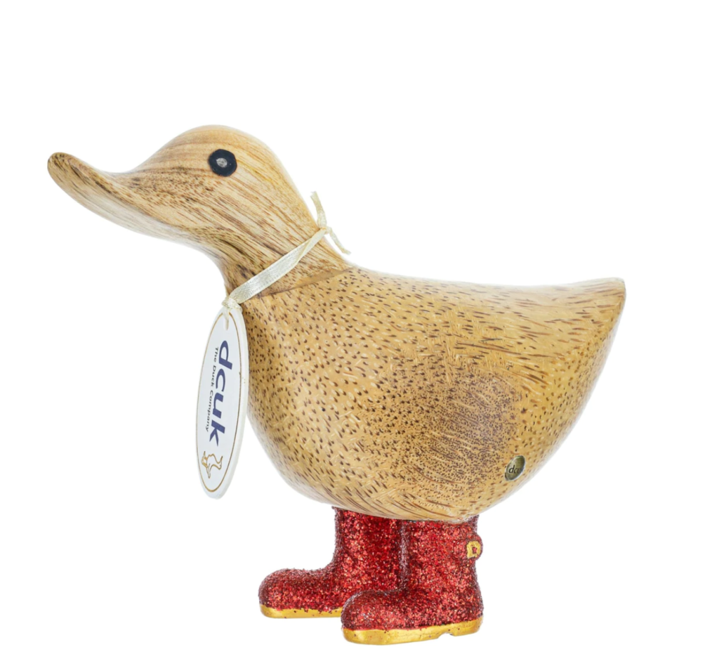 Disco Ducky with Sparkly Red Welly Boots