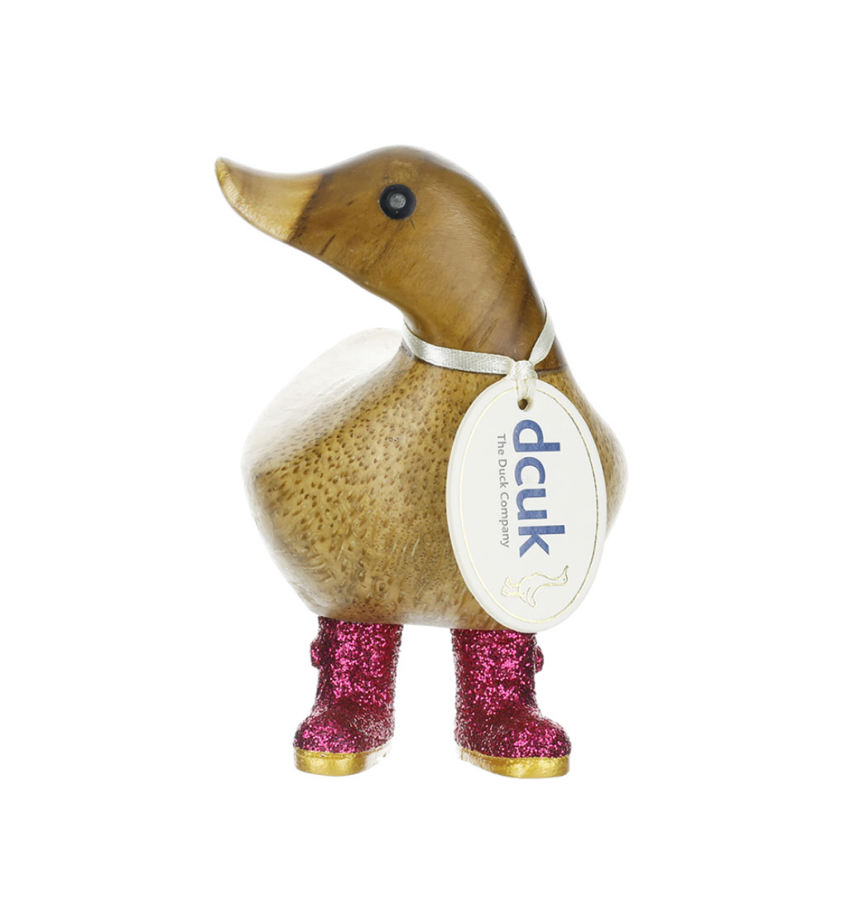 Disco Ducky with Sparkly Pink Welly Boots