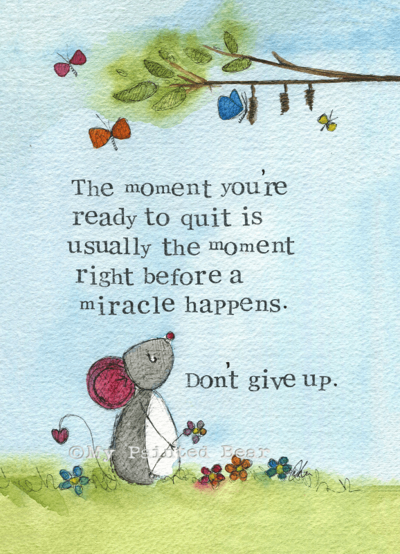 Don't give up- Framed Print