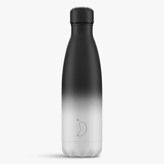 Chilly's 500ml Bottle- Gradient Monochrome (Black and White)