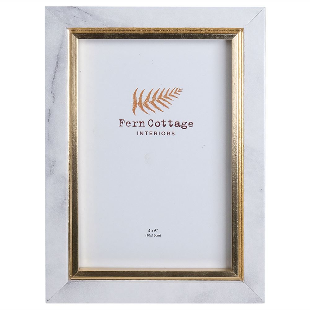 Marble Effect Frame with Gold Inlay ( 4 x 6 inch)