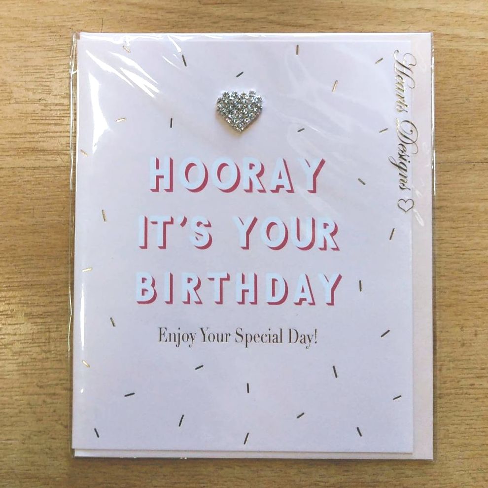 Birthday Card- Silver Heart