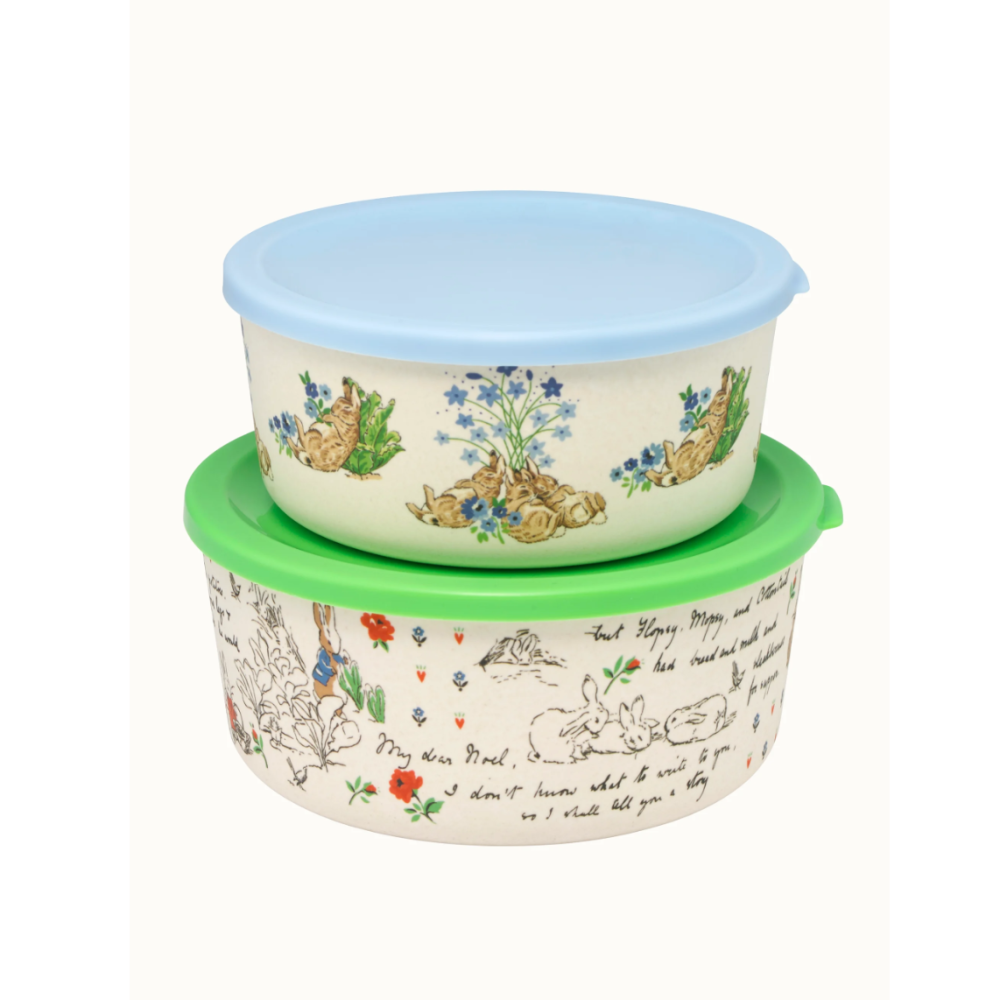 Peter Rabbit Sleeping Bunnies Set Of 2 Round Lunch Boxes