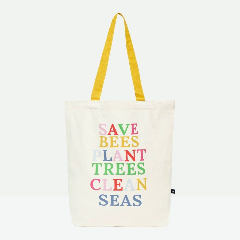 Lulu Shopper Printed Tote Bag- multi slogan