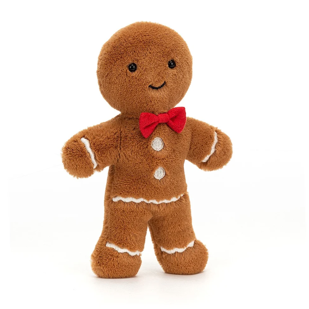 Jolly Gingerbread Fred (medium)- red bow