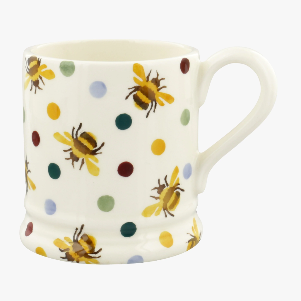 Bumblebee & Small Polka Dot 1/2 Pint Mug
