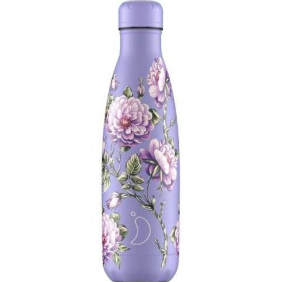Chilly's 500ml Bottle- Floral Violet Roses