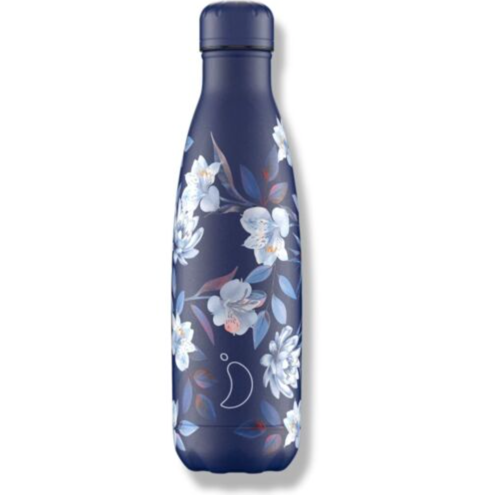 Chilly's 500ml Bottle- Fleurs Bleues