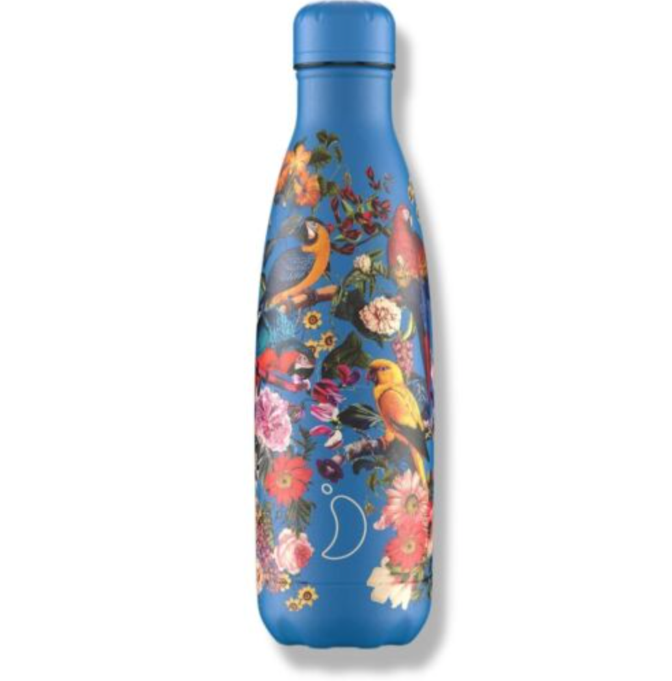 Chilly's Bottle 500ml Tropical Parrot Blooms