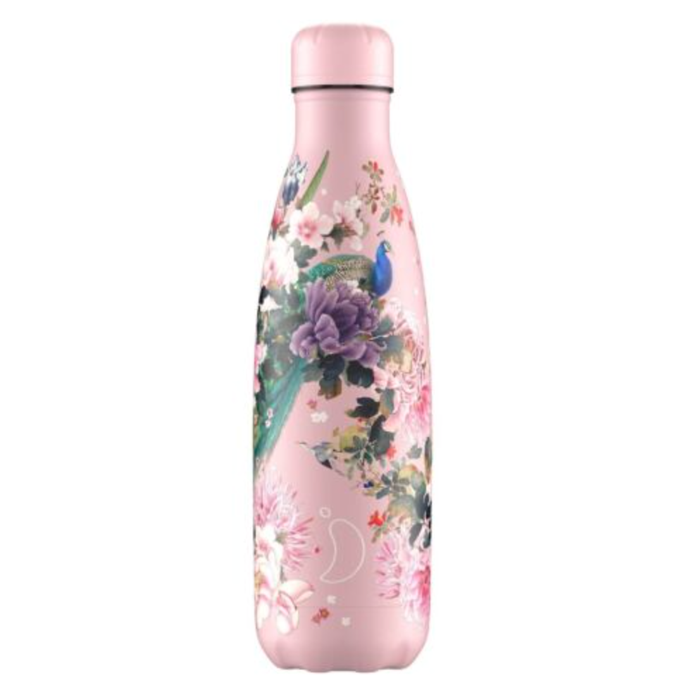 Chilly's 500ml Bottle- Tropical Peacock Peonies