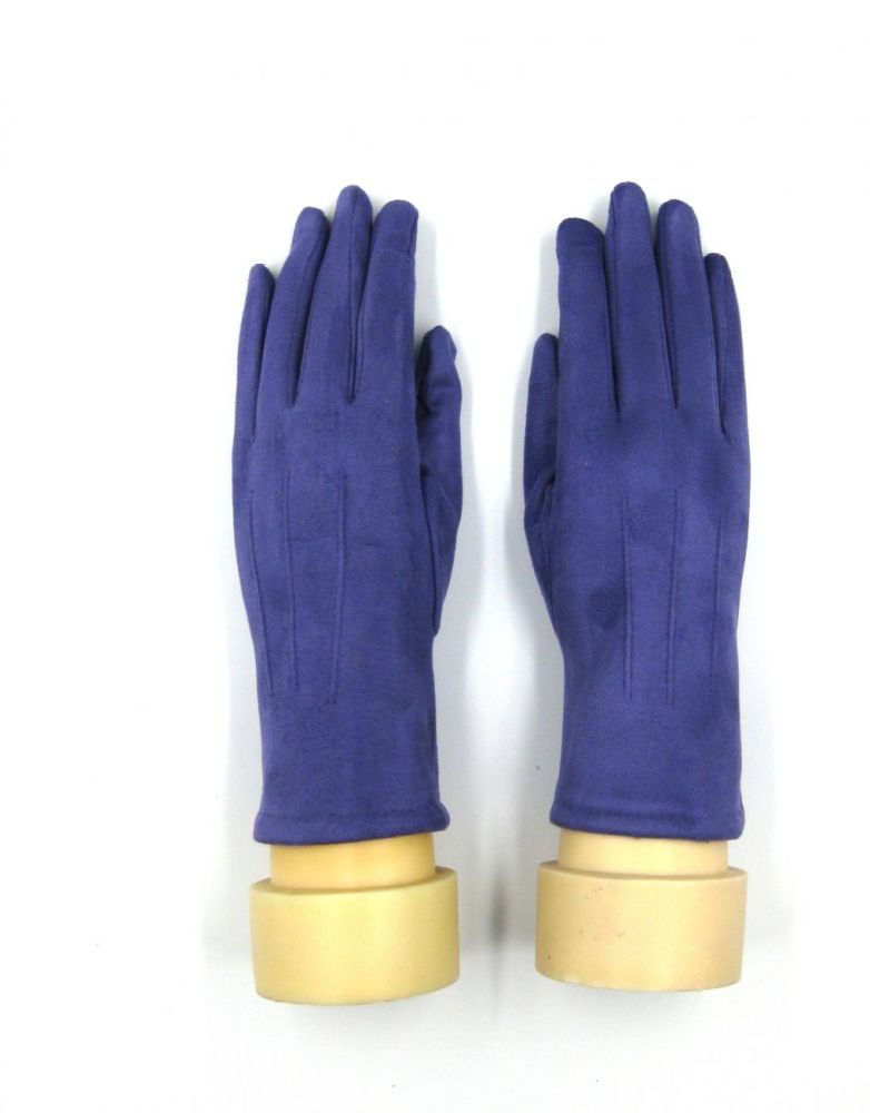 Plain Three Lines Gloves- Purple