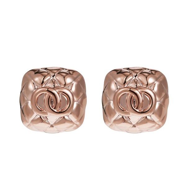 Rose Gold Square Stud Earrings