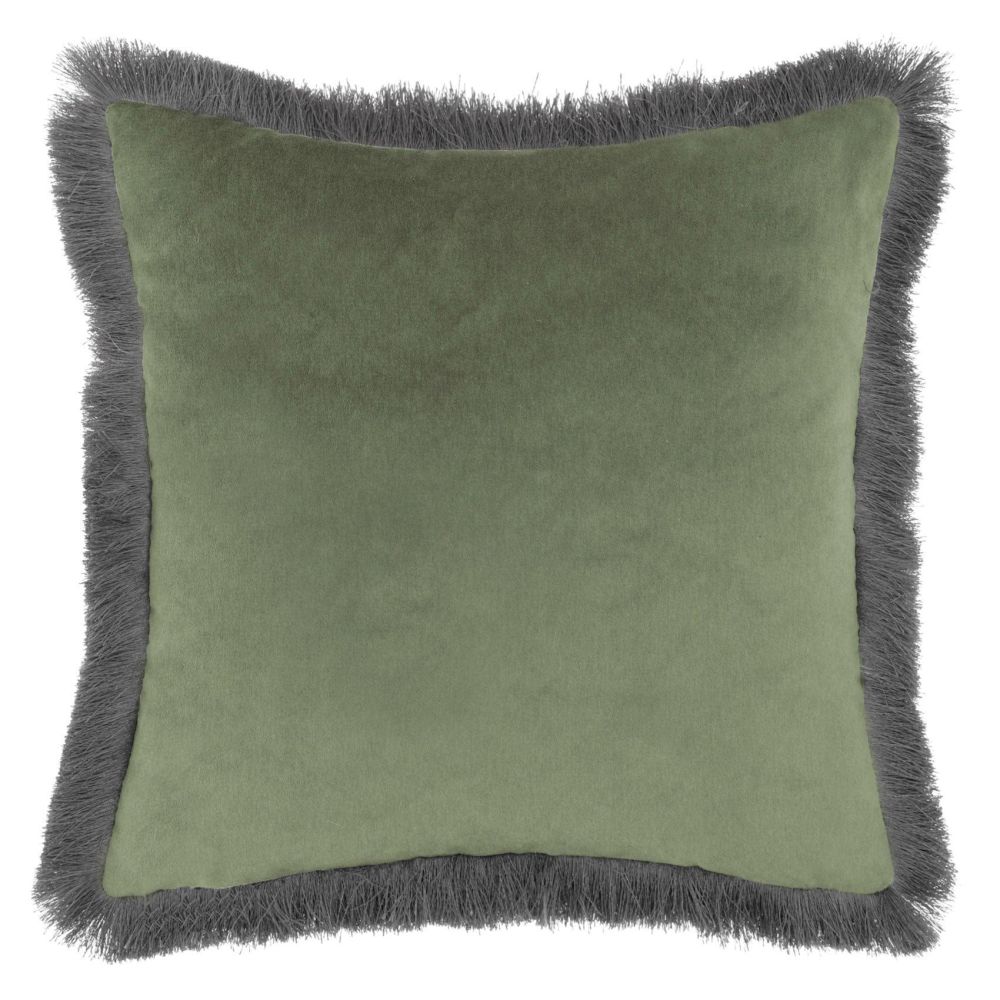 Lapis Gooseberry Velvet Cushion with Trim- 50 x 50cm