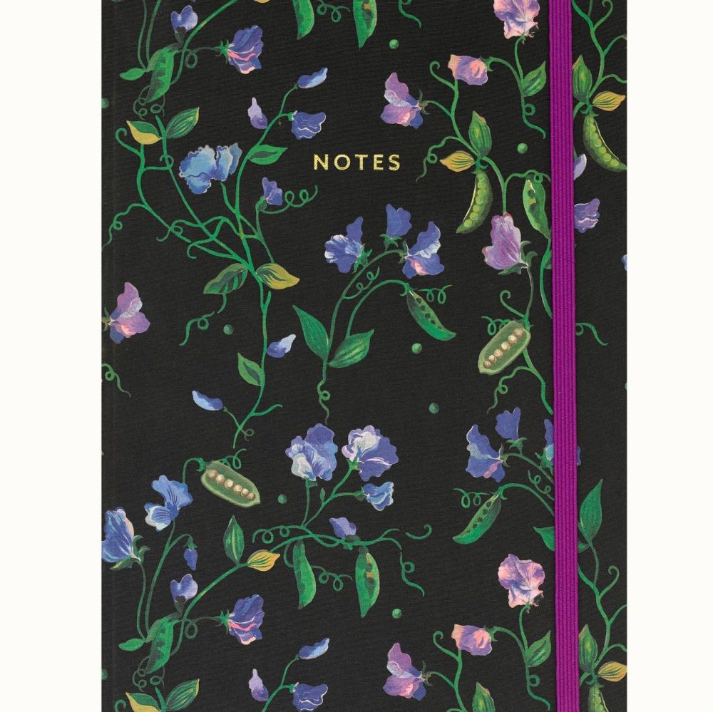 Sweet Pea A5 Fabric Notebook