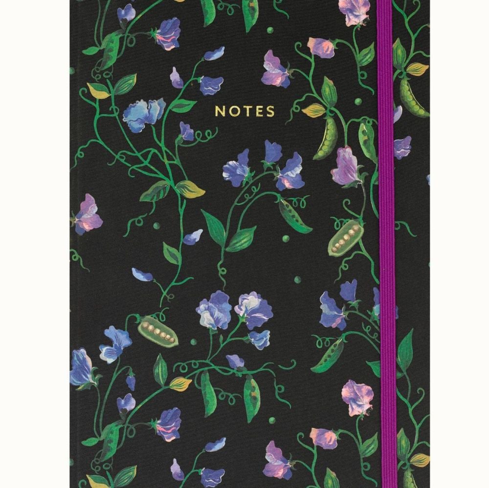 Sweet Pea A5 Fabric Notebook