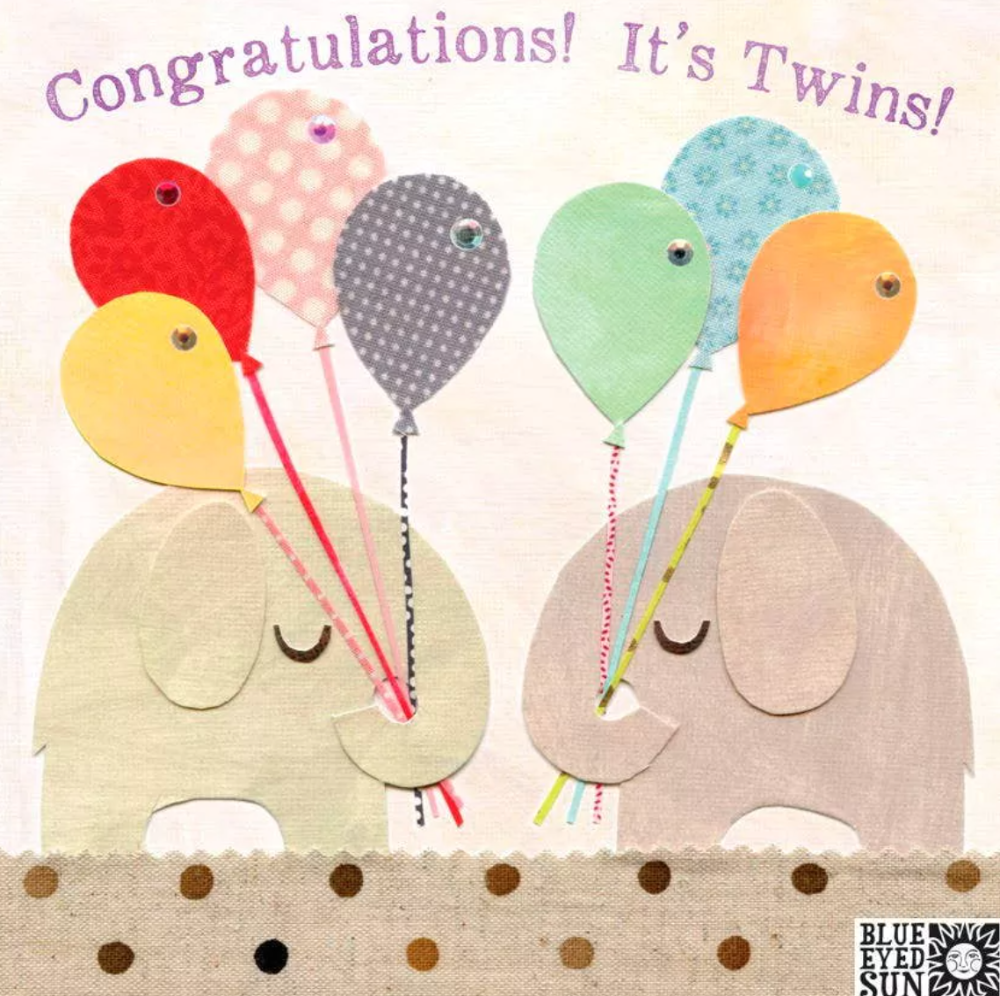 New Baby Twins Cards
