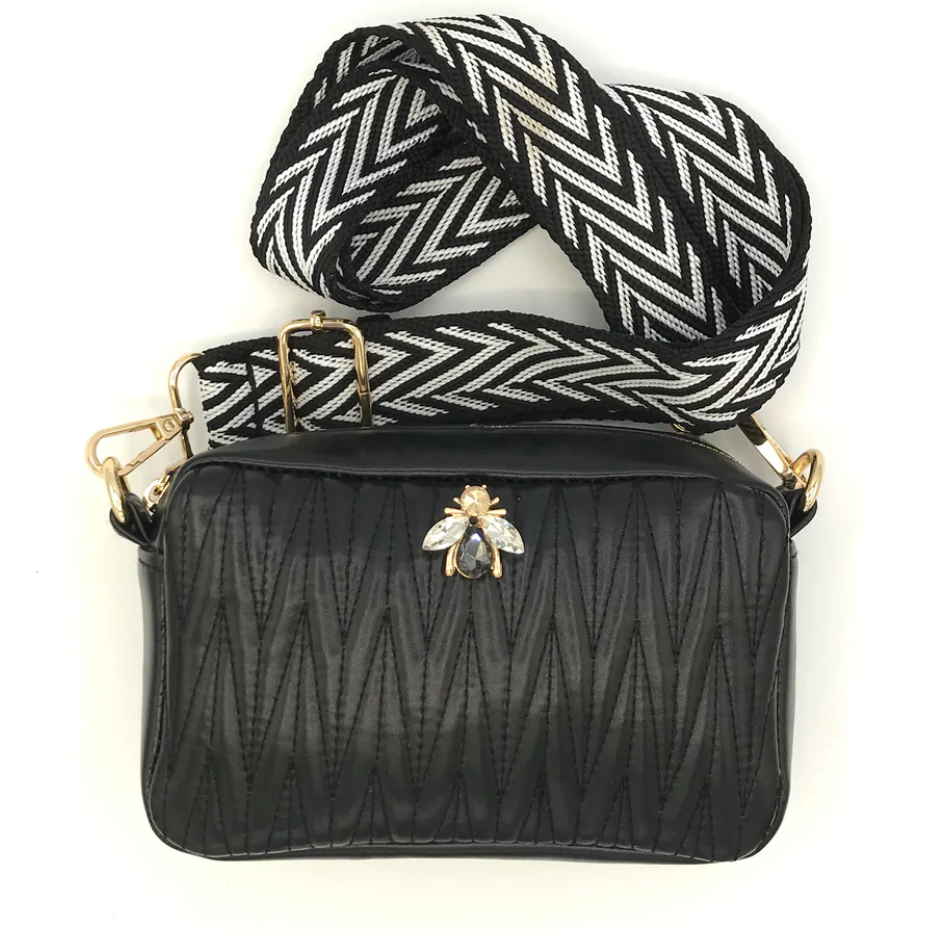 Small cross body bag in vegan leather Rivington in black