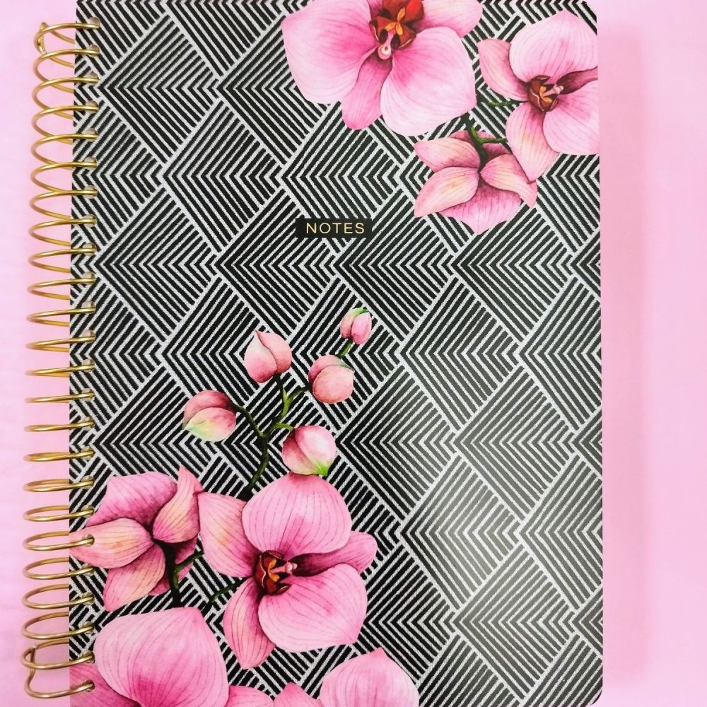 Notebook DIN A5 spiral- Pink Orchid
