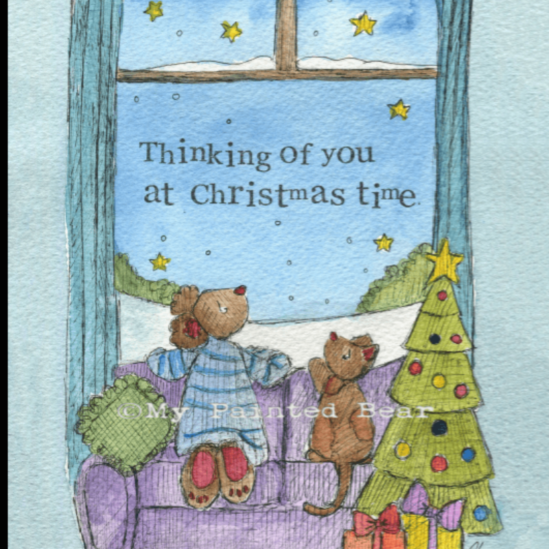 Thinking of You at Christmas- Christmas Card