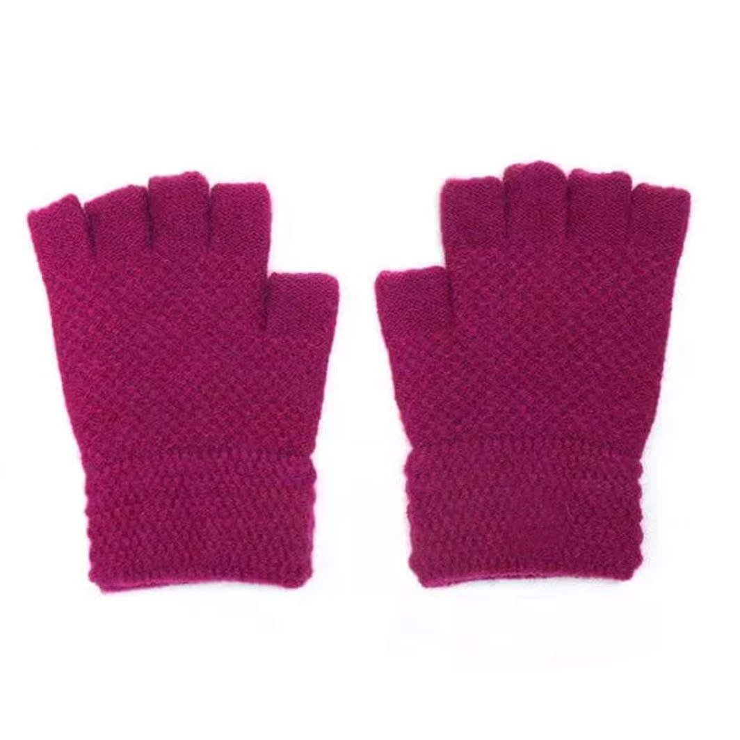 Fingerless Gloves- Magenta