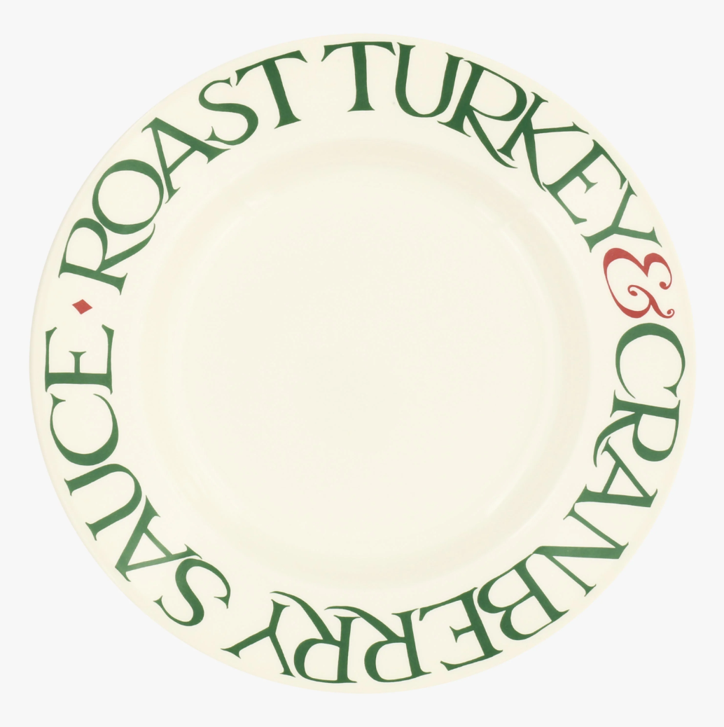 Christmas Toast Roast Turkey 10 1/2 Inch Plate