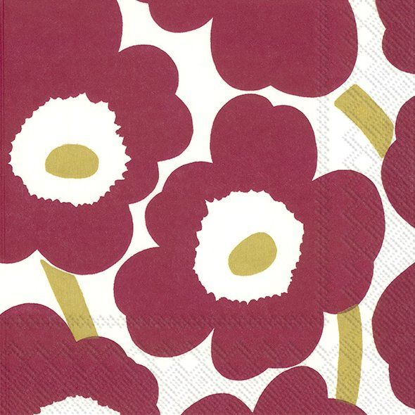 Unikko Red and Gold Napkins