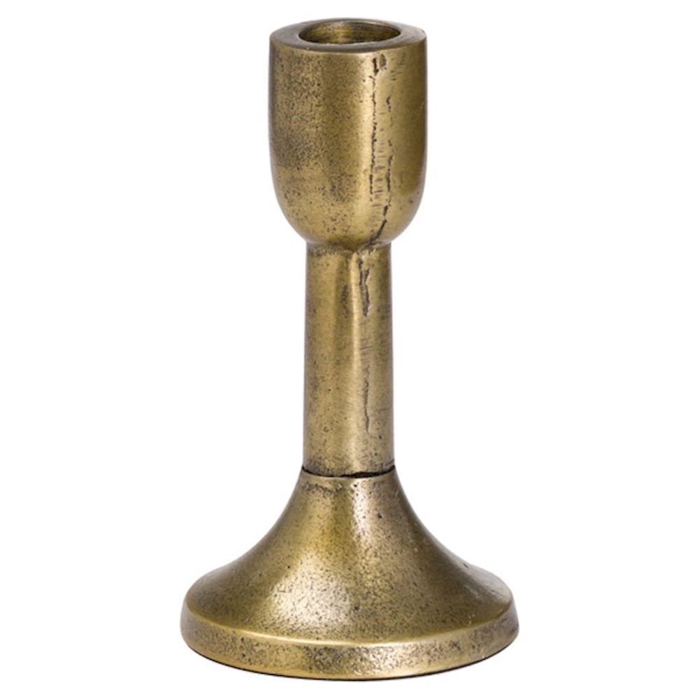 Ohlson Antique Brass Squat Candle Holder