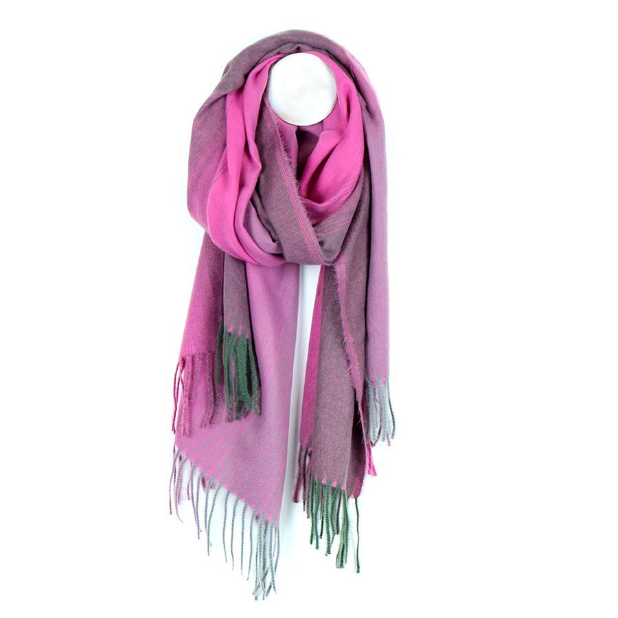 Vibrant pink ombre scarf