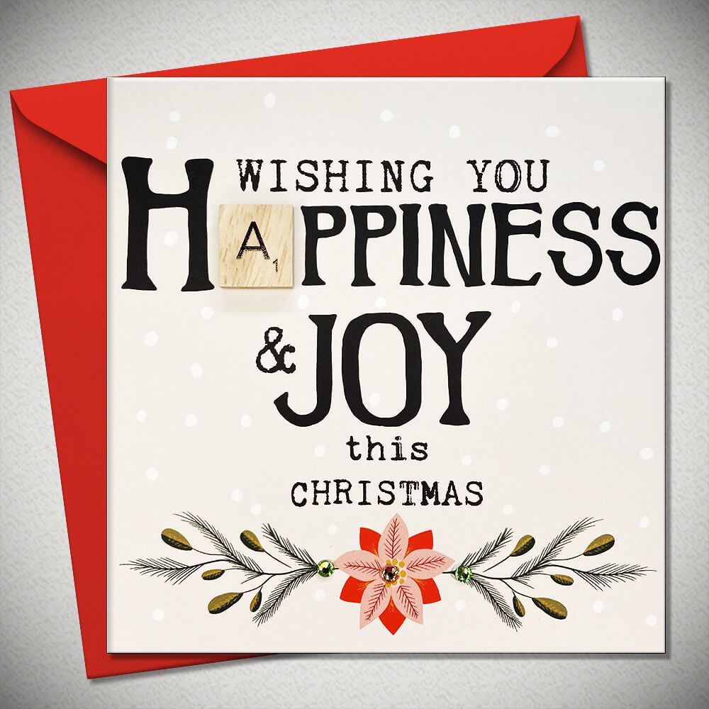 Wishing you Happiness and Joy Christmas Card