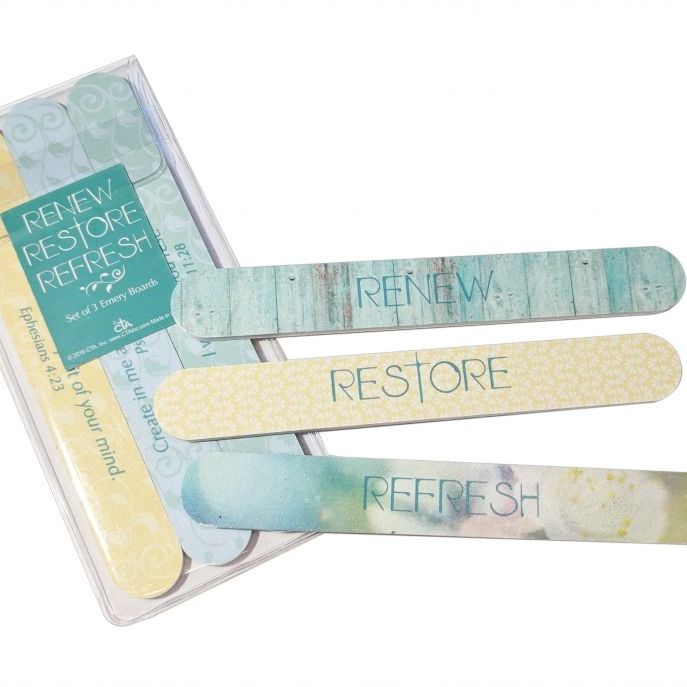 Renew, Restore, Refresh Nail Files in Pouch (set of 3)