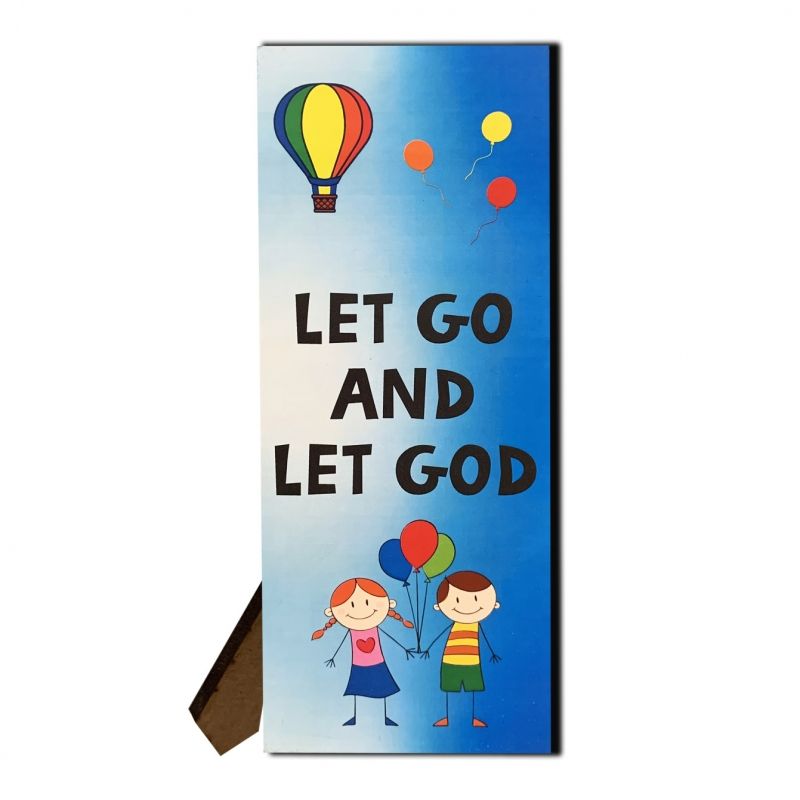 Hinged plaque- Let Go, Let God